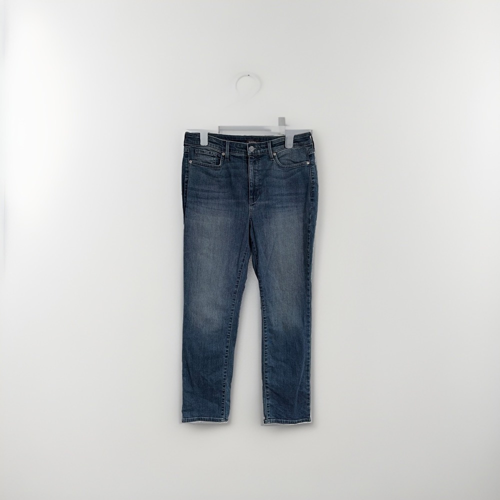 NYDJ Sheri Slim Jeans Womens 10P Petite Blue Denim Lift Tuck Technology W239